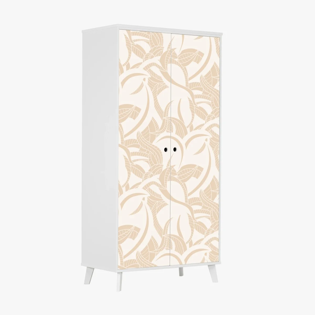 Sticker pour armoire motif feuillage beige délicat – Wallnifity® Sticker pour armoire motif feuillage beige délicat – Wallnifity®