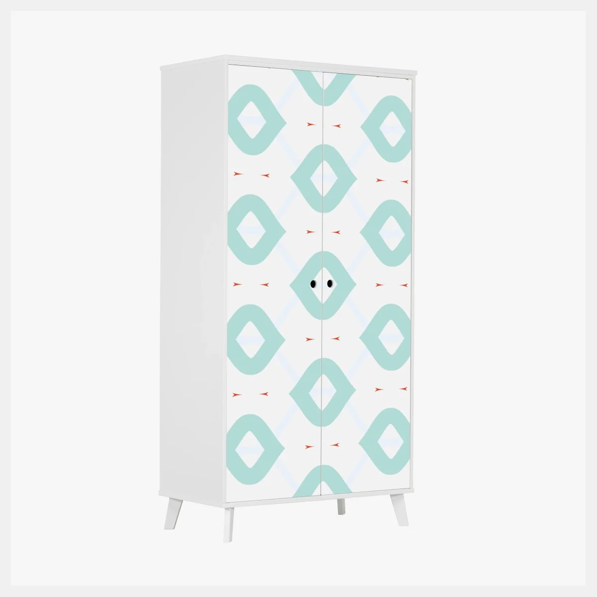 Sticker pour armoire motif losanges turquoise et corail – Wallnifity® Sticker pour armoire motif losanges turquoise et corail – Wallnifity®