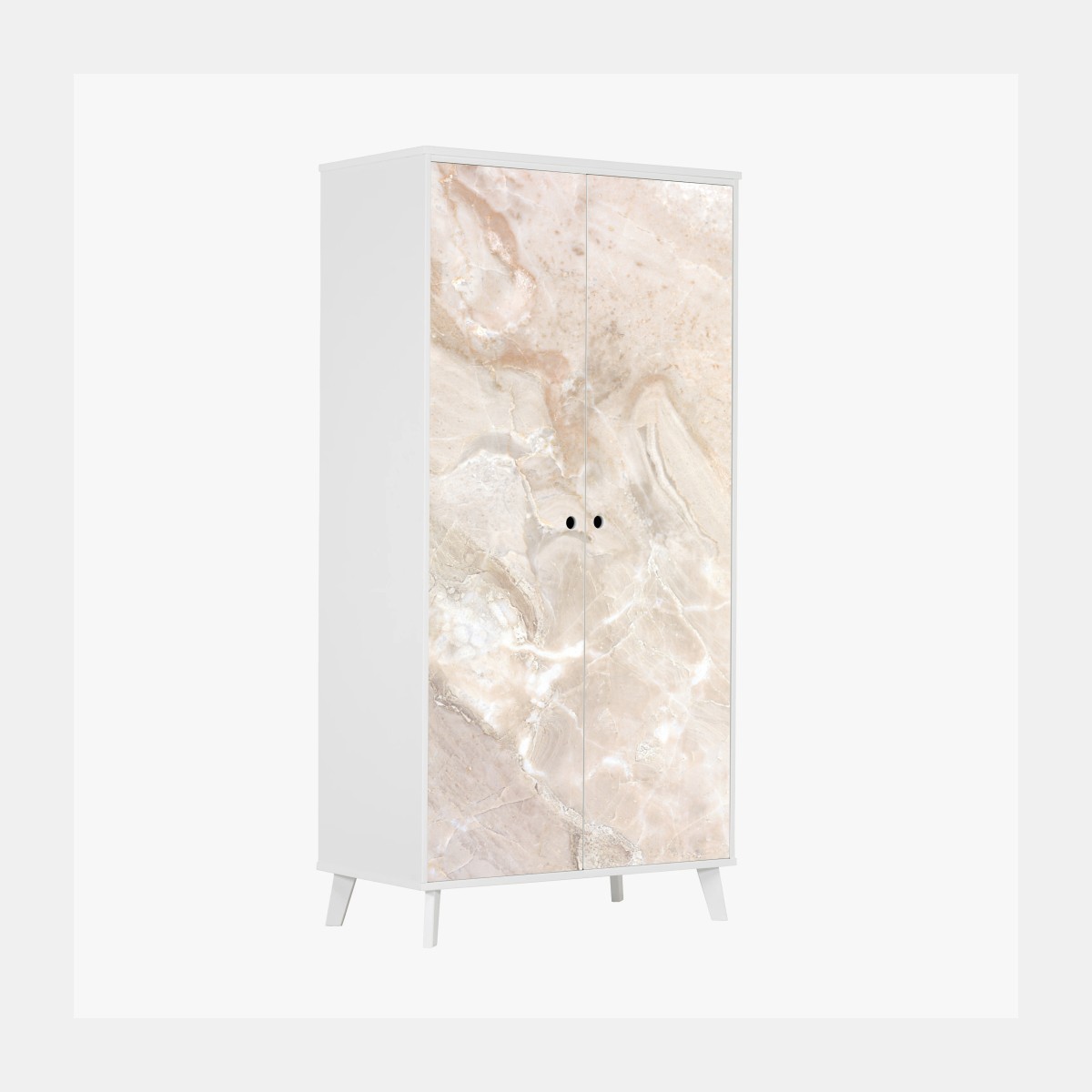 Sticker pour armoire marbre crème élégant pour décoration murale – Wallnifity®