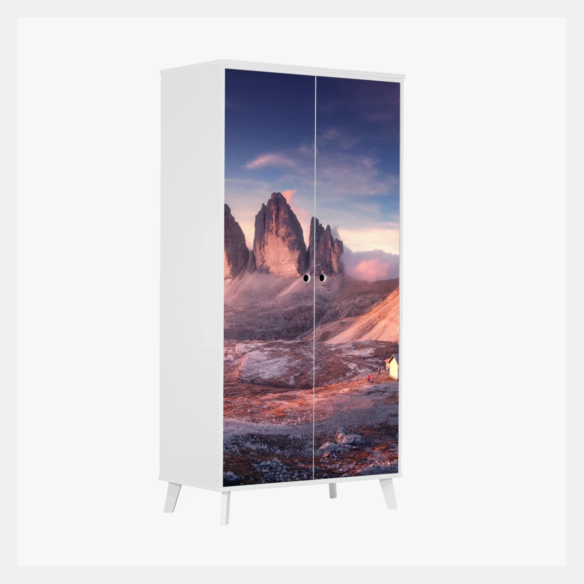 Sticker pour armoire aurore sur les sommets rocheux – Wallnifity® Sticker pour armoire aurore sur les sommets rocheux – Wallnifity®