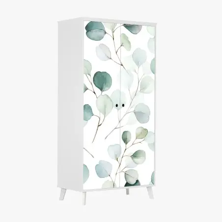 Sticker pour armoire motif eucalyptus aquarelle délicat – Wallnifity®