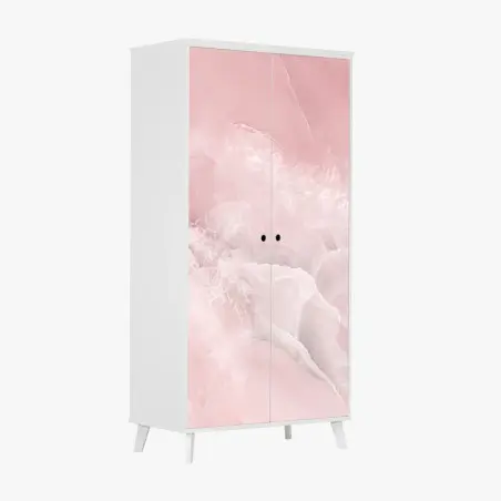 Sticker pour armoire marbre rose abstrait pour décoration murale – Wallnifity®