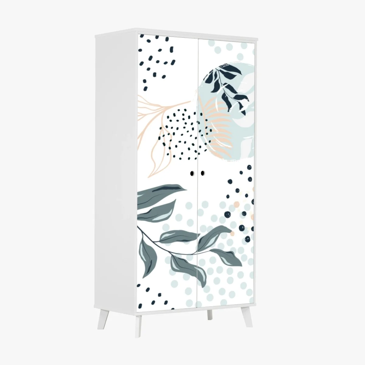 Sticker pour armoire esprit botanique abstrait pastel – Wallnifity® Sticker pour armoire esprit botanique abstrait pastel – Wallnifity®
