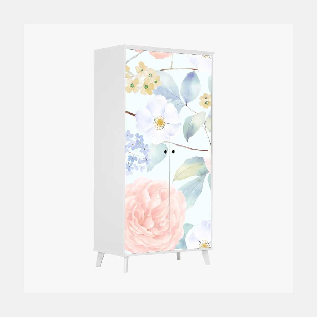 Sticker pour armoire motif floral pastel en aquarelle pour décoration – Wallnifity® Sticker pour armoire motif floral pastel en aquarelle pour décoration – Wallnifity®