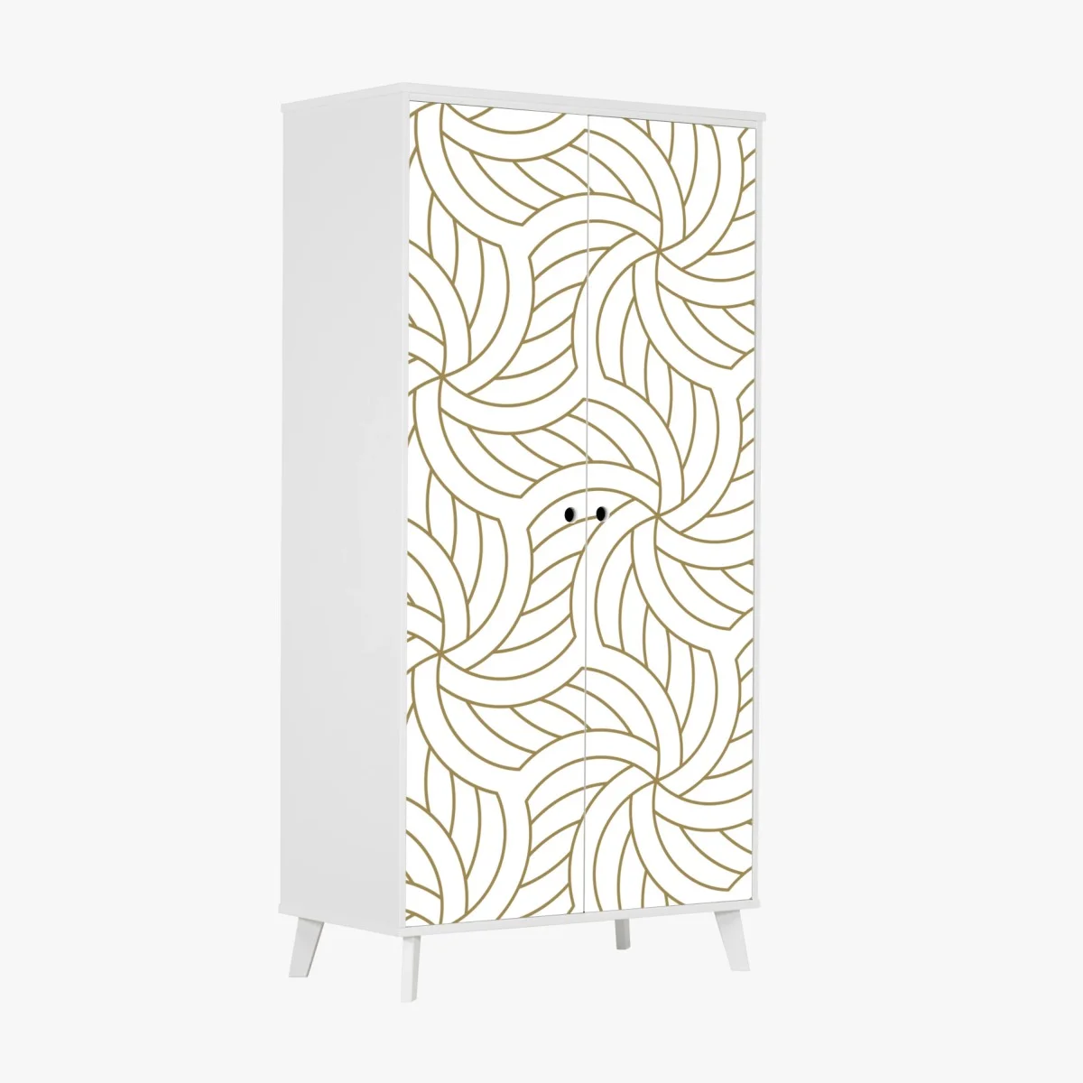 Sticker pour armoire motif géométrique doré en spirale – Wallnifity® Sticker pour armoire motif géométrique doré en spirale – Wallnifity®