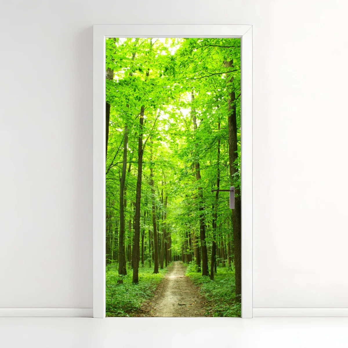 Sticker pour porte chemin forestier verdoyant au cœur de la nature – Wallnifity® Sticker pour porte chemin forestier verdoyant au cœur de la nature – Wallnifity®