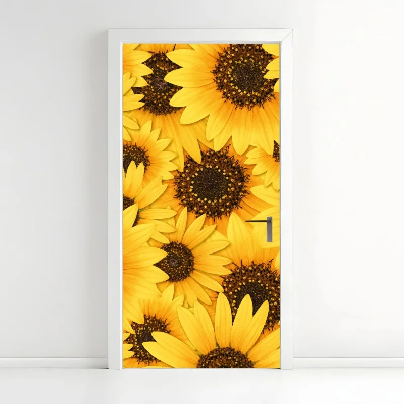 Sticker pour porte éclat de tournesols jaunes – Wallnifity®