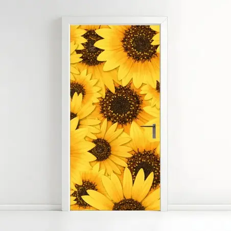 Sticker pour porte éclat de tournesols jaunes – Wallnifity®