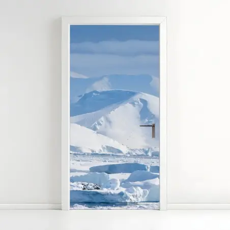 Sticker pour porte paysage polaire immaculé en Antarctique – Wallnifity®
