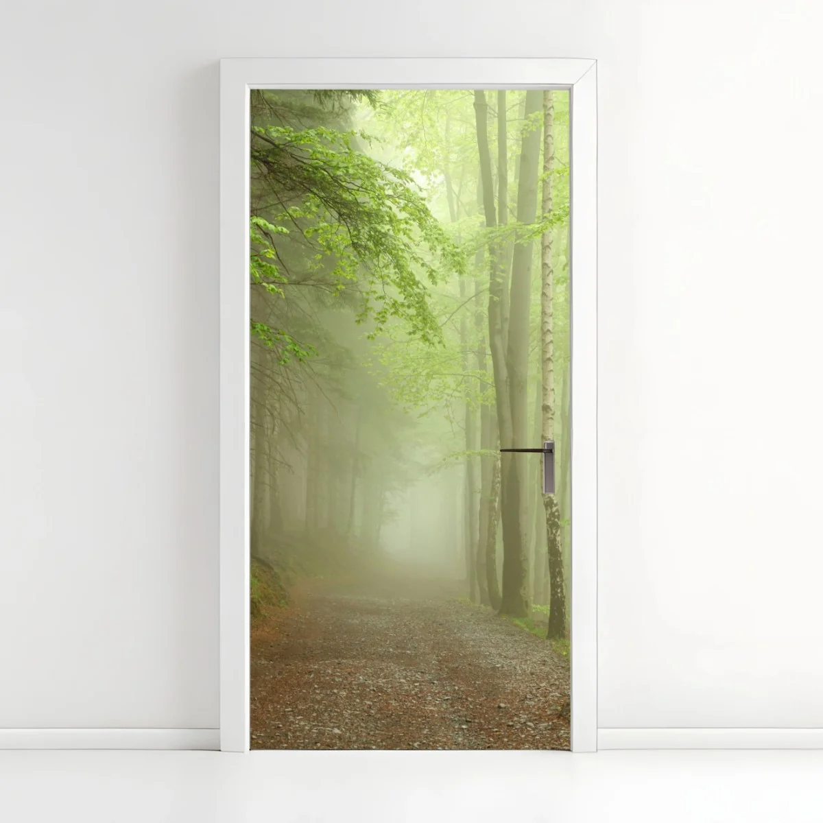 Sticker pour porte sentier brumeux dans la forêt – Wallnifity® Sticker pour porte sentier brumeux dans la forêt – Wallnifity®