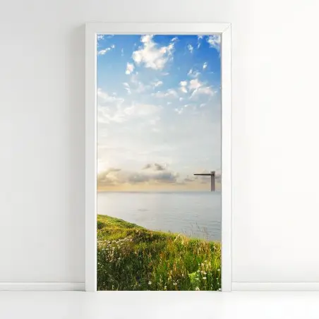Sticker pour porte sentier côtier au bord de la mer – Wallnifity®