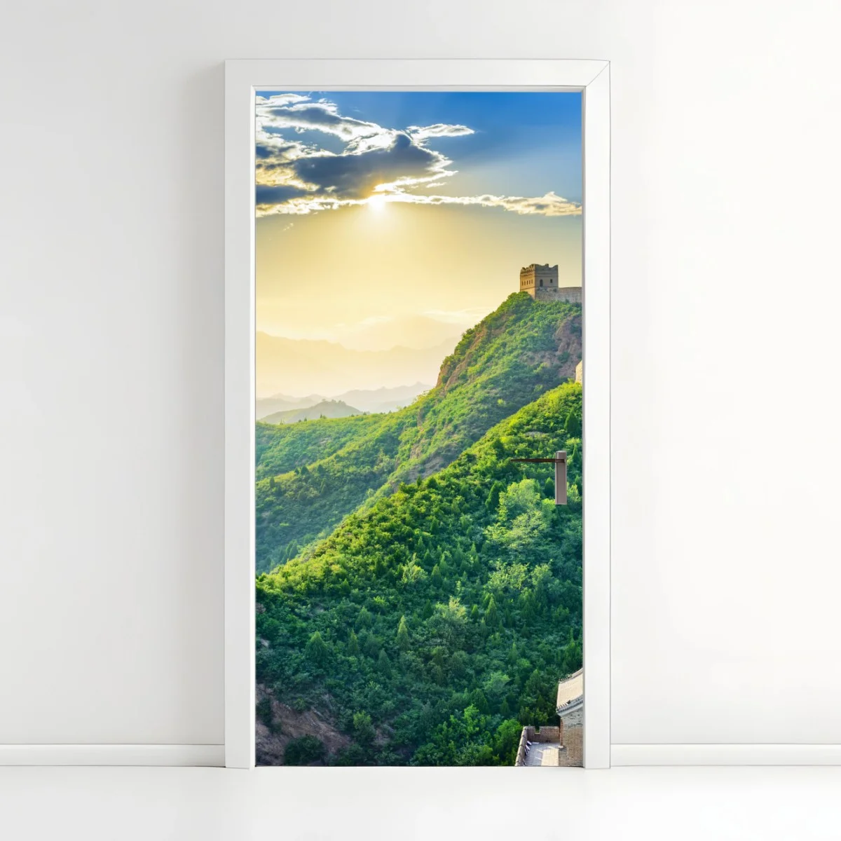 Sticker pour porte panorama de la Grande Muraille de Chine au lever du soleil – Wallnifity® Sticker pour porte panorama de la Grande Muraille de Chine au lever du soleil – Wallnifity®