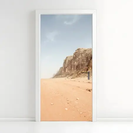 Sticker pour porte horizon désertique à Wadi Rum – Wallnifity®