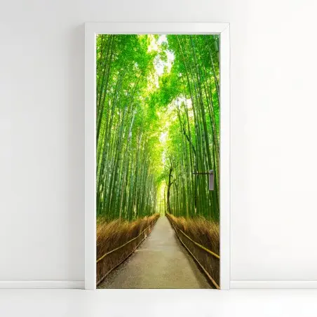 Sticker pour porte allée de bambous d'Arashiyama, Kyoto – Wallnifity®