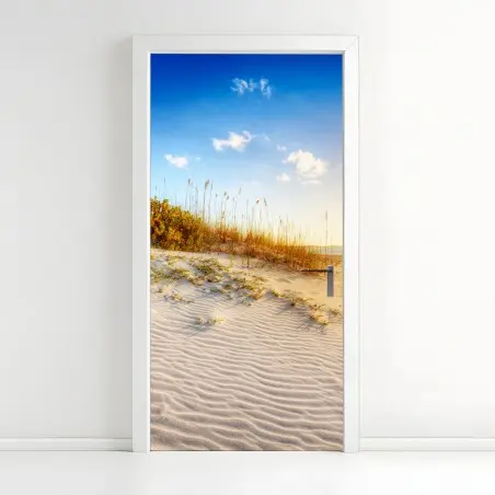 Sticker pour porte coucher de soleil sur les dunes de Grace Bay – Wallnifity®