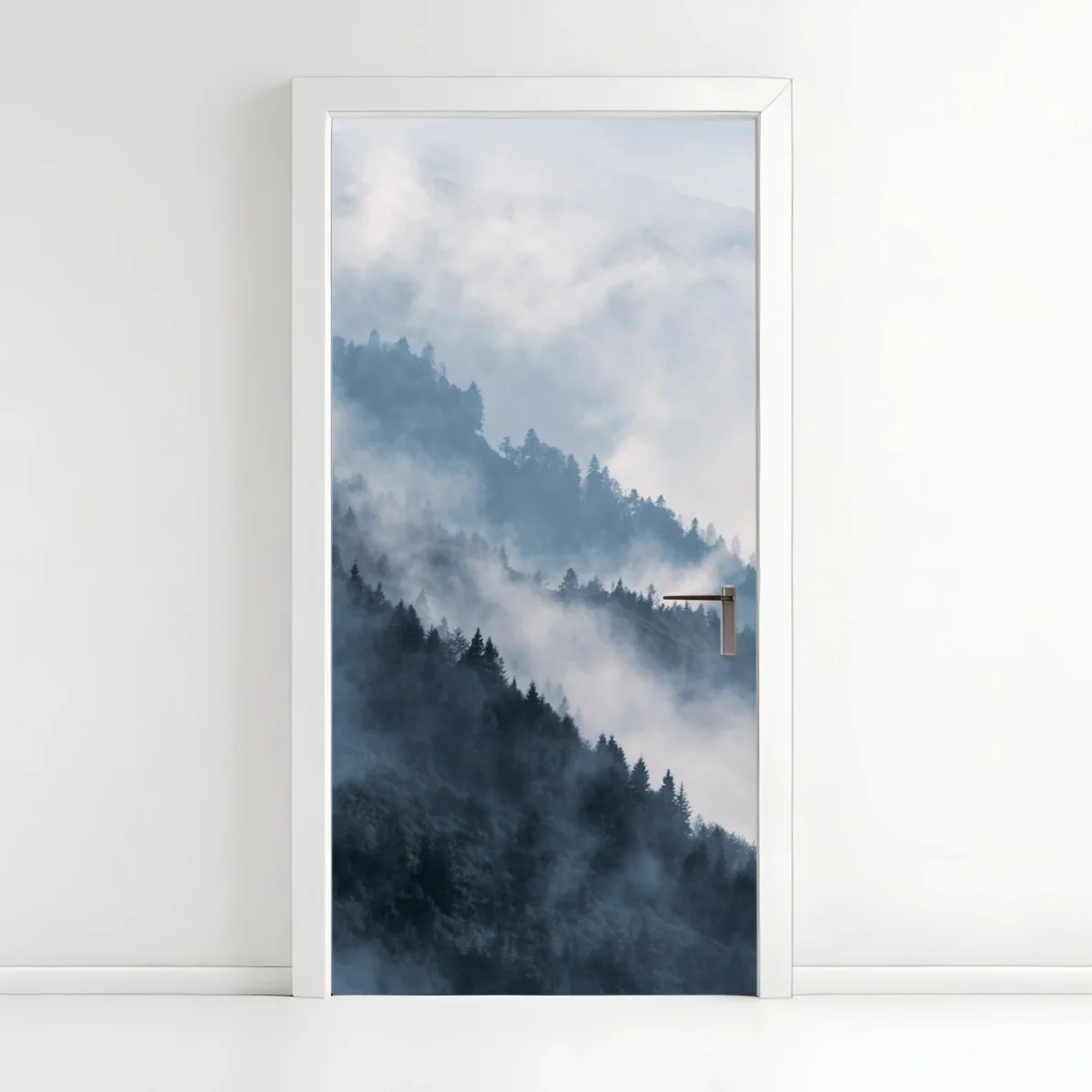 Sticker pour porte brume mystérieuse sur les crêtes forestières – Wallnifity® Sticker pour porte brume mystérieuse sur les crêtes forestières – Wallnifity®