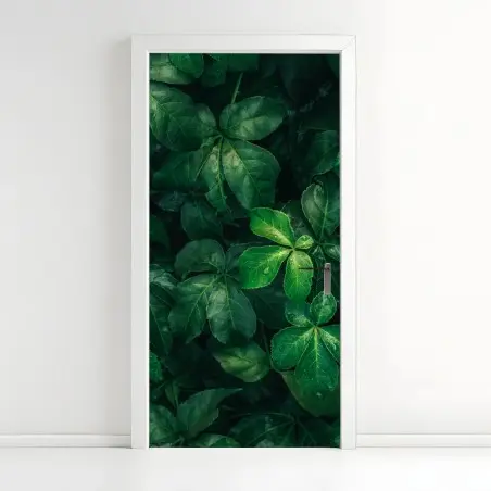 Sticker pour porte canopée verte luxuriante – Wallnifity®