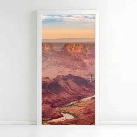 Sticker pour porte vue grandiose du Grand Canyon au coucher du soleil – Wallnifity®