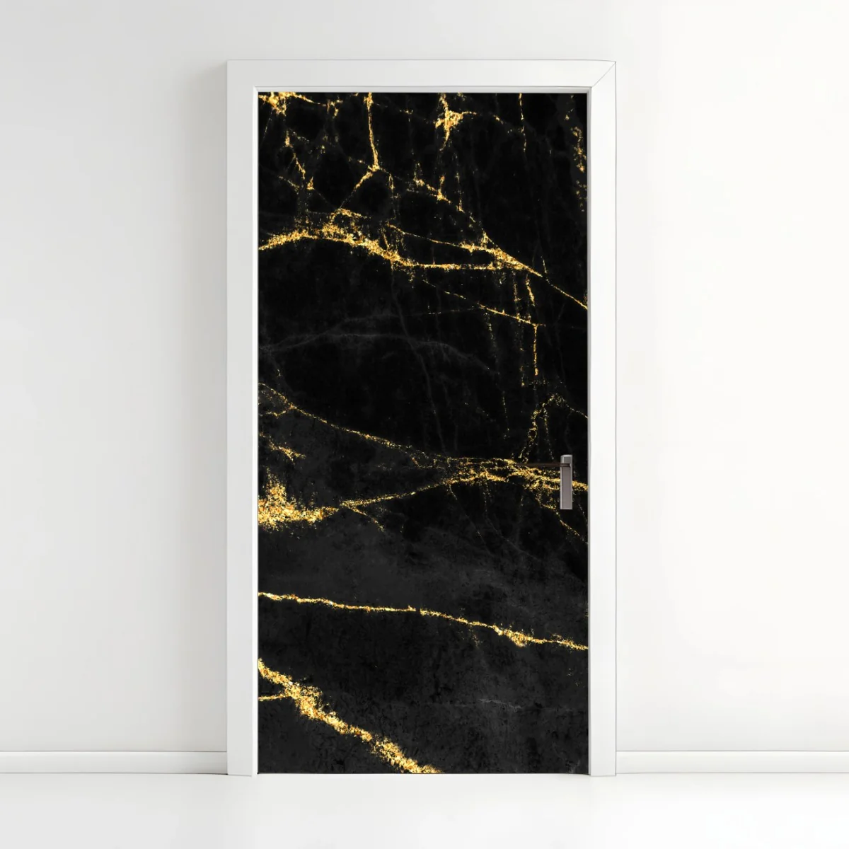 Sticker pour porte marbre noir veiné d'or – Wallnifity® Sticker pour porte marbre noir veiné d'or – Wallnifity®