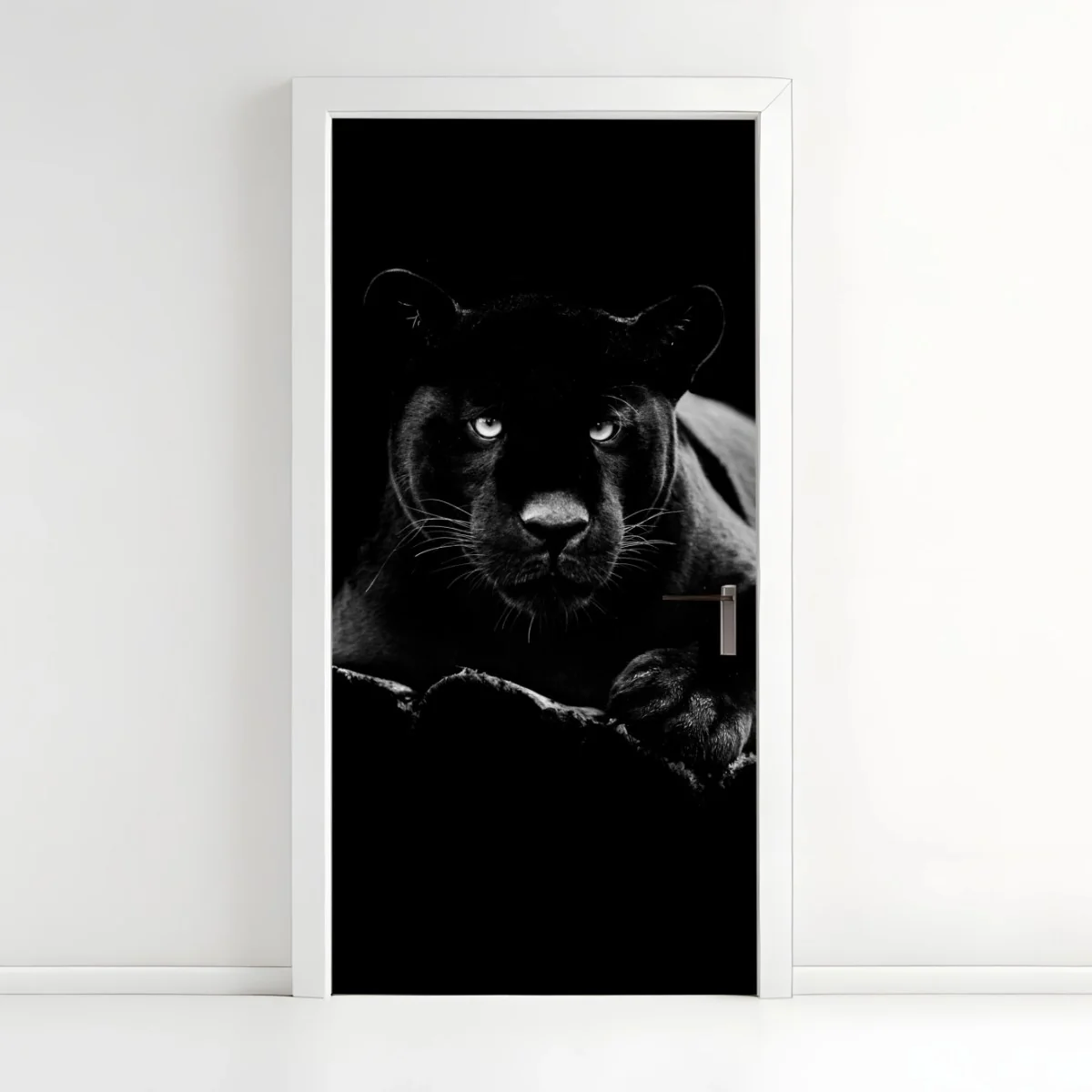 Sticker pour porte regard perçant de la panthère noire – Wallnifity® Sticker pour porte regard perçant de la panthère noire – Wallnifity®
