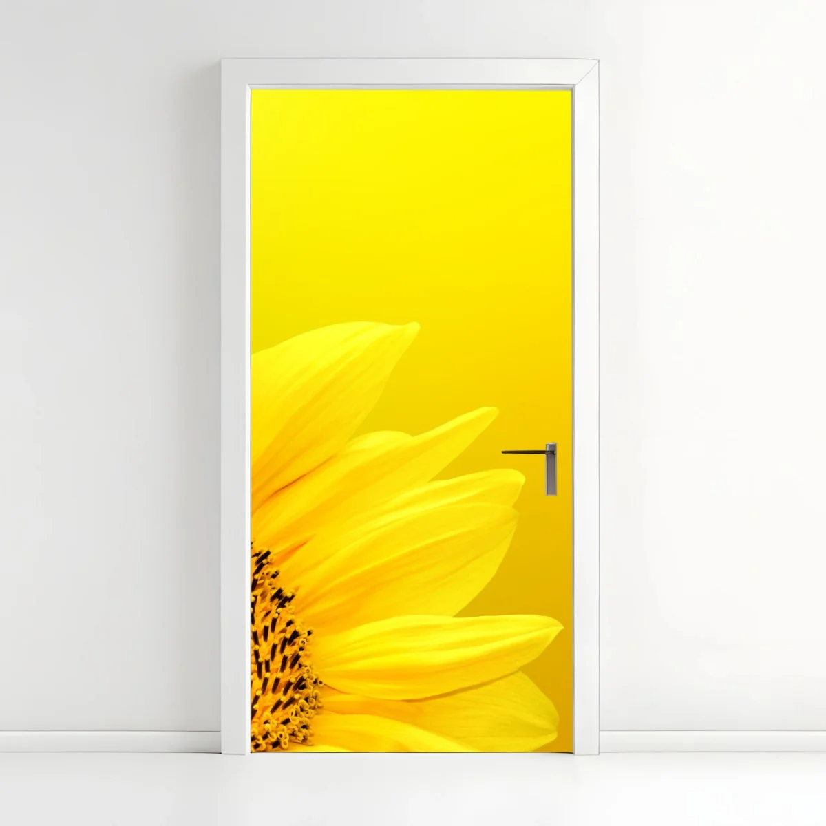 Sticker pour porte tournesol éclatant sur fond jaune – Wallnifity® Sticker pour porte tournesol éclatant sur fond jaune – Wallnifity®