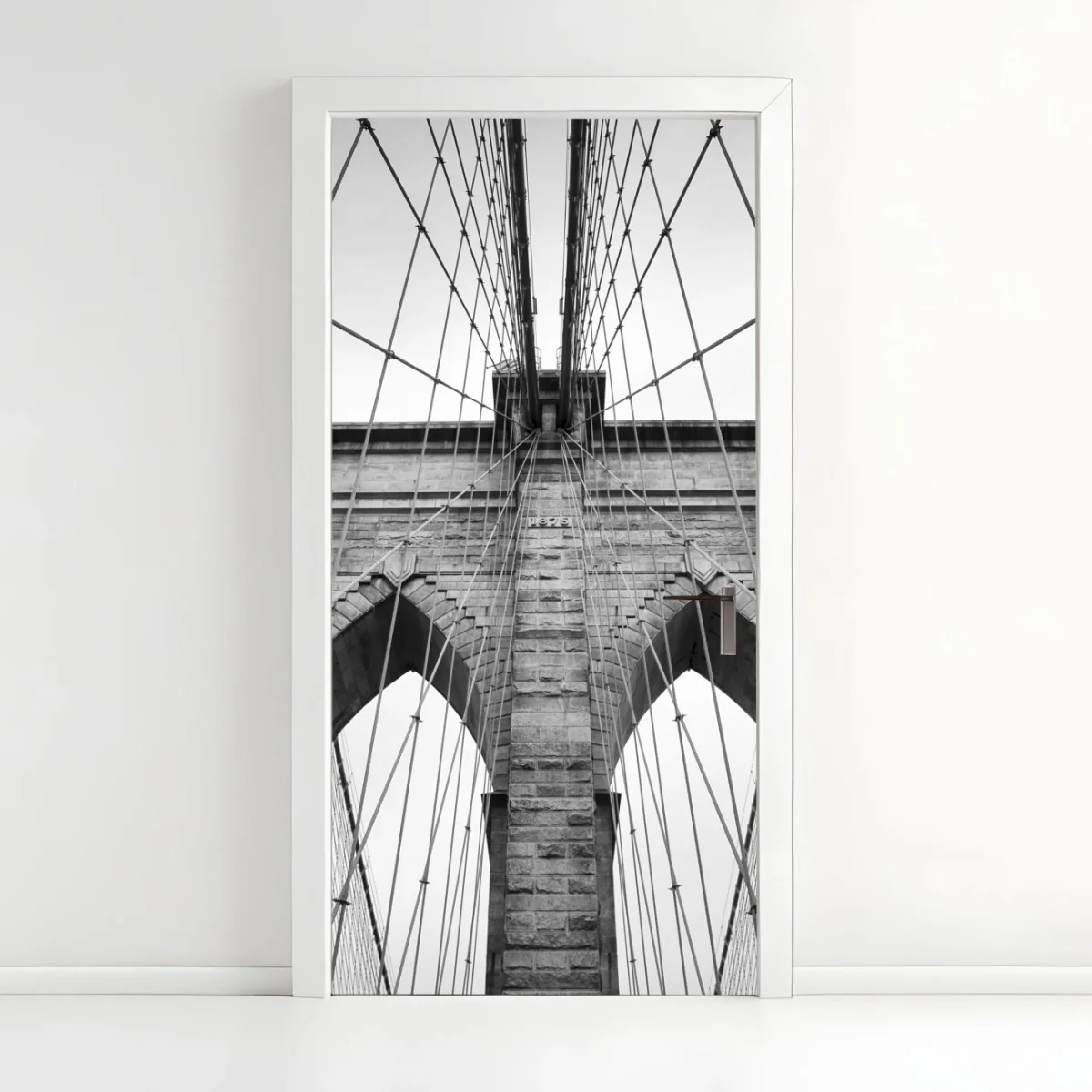 Sticker pour porte pont de Brooklyn en perspective architecturale – Wallnifity® Sticker pour porte pont de Brooklyn en perspective architecturale – Wallnifity®