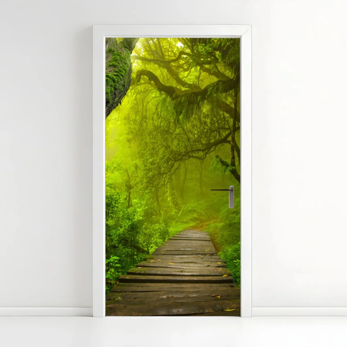 Sticker pour porte sentier brumeux au cœur de la forêt – Wallnifity® Sticker pour porte sentier brumeux au cœur de la forêt – Wallnifity®