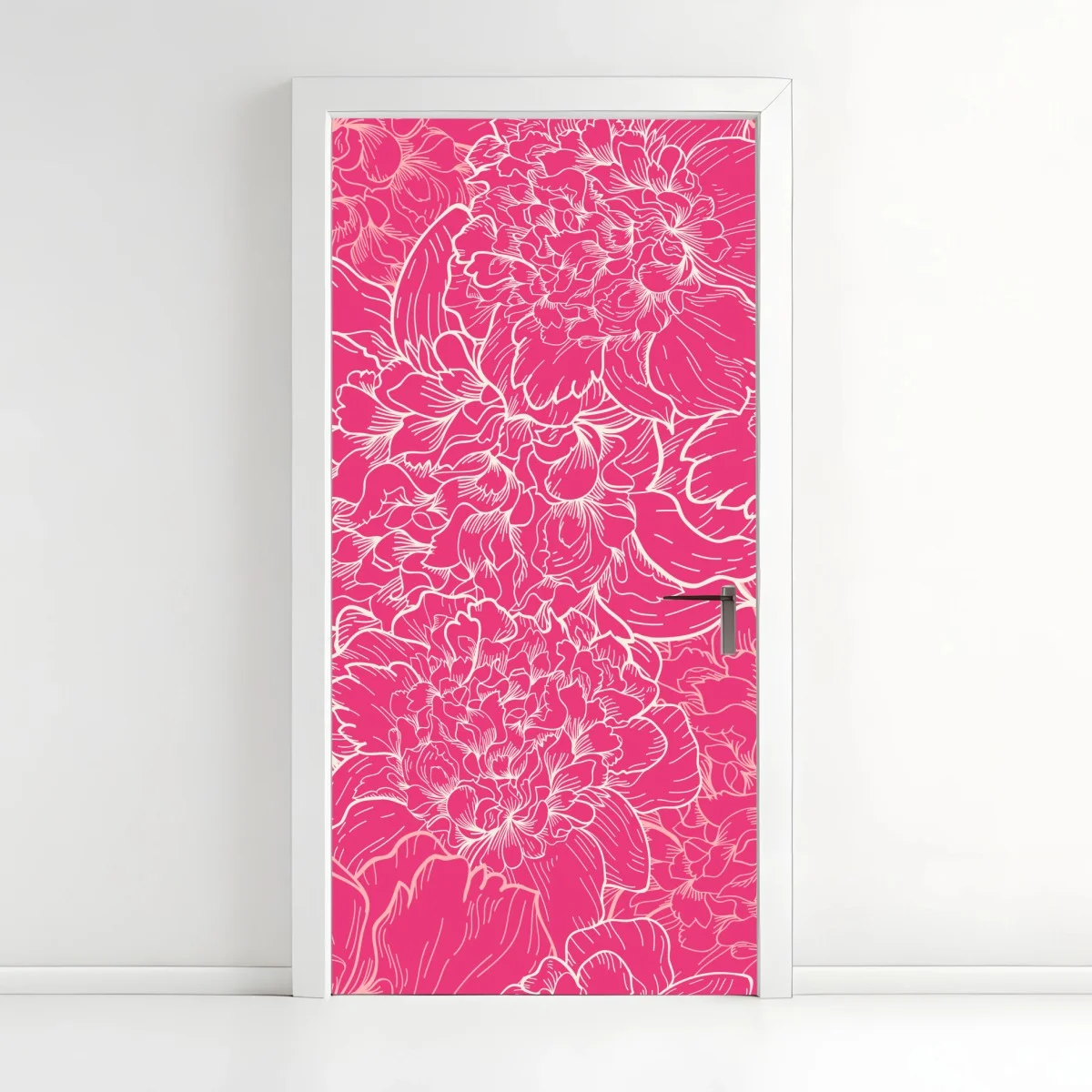 Sticker pour porte motif floral de pivoines rose et blanc – Wallnifity® Sticker pour porte motif floral de pivoines rose et blanc – Wallnifity®
