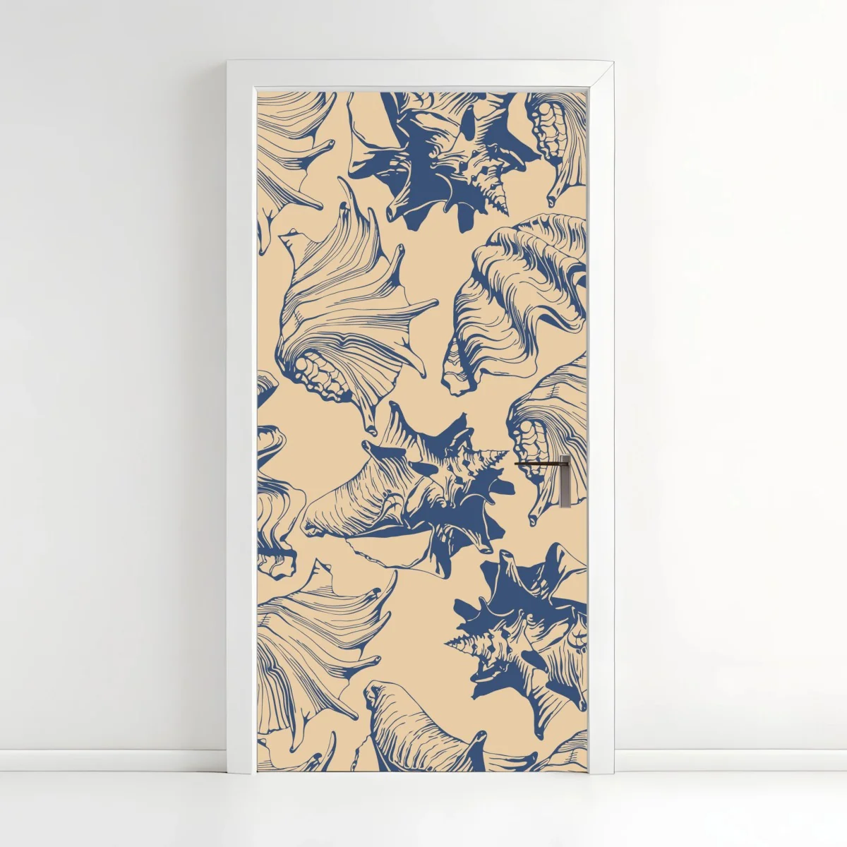 Sticker pour porte motif coquillages marins rétro – Wallnifity® Sticker pour porte motif coquillages marins rétro – Wallnifity®