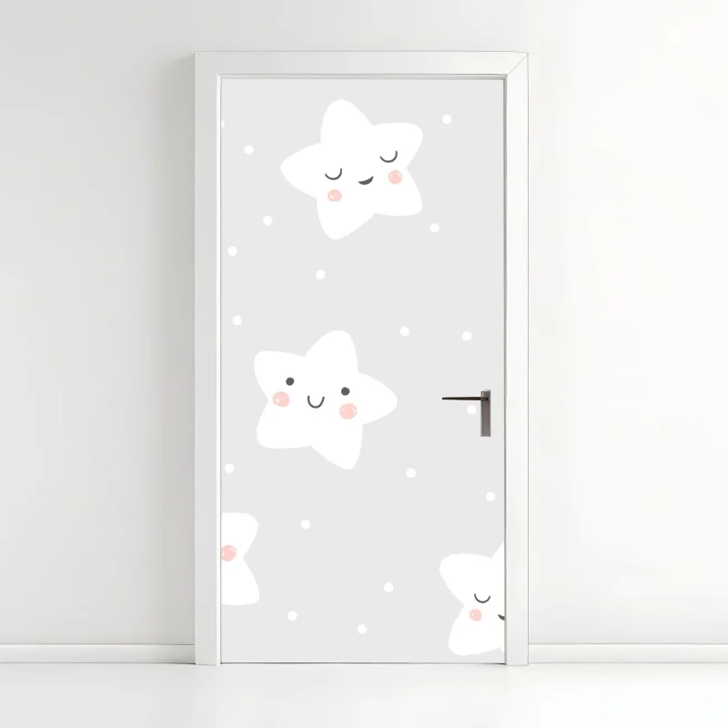 Sticker pour porte motif d'étoiles souriantes pour chambre d'enfant – Wallnifity® Sticker pour porte motif d'étoiles souriantes pour chambre d'enfant – Wallnifity®