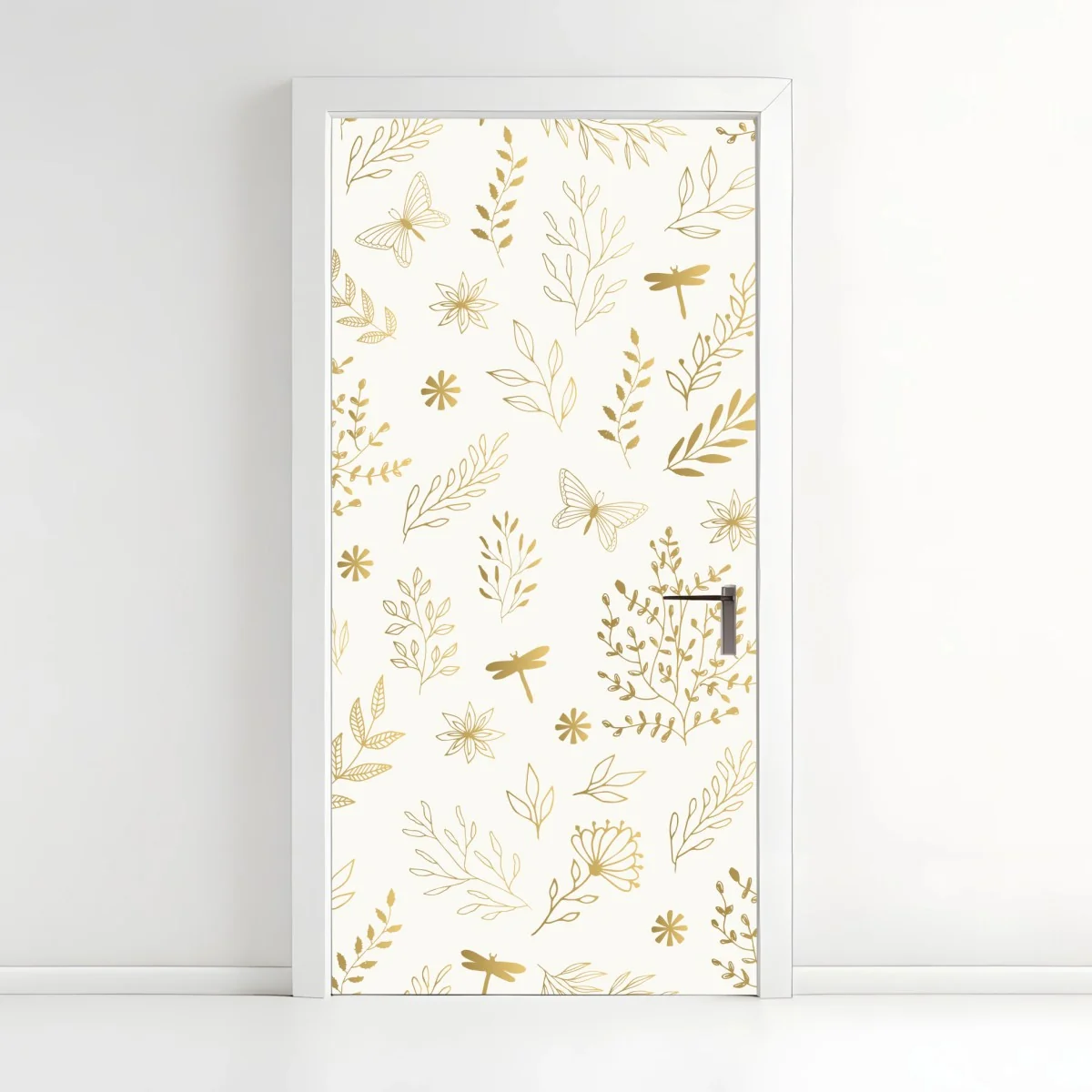 Sticker pour porte motif botanique doré minimaliste – Wallnifity® Sticker pour porte motif botanique doré minimaliste – Wallnifity®