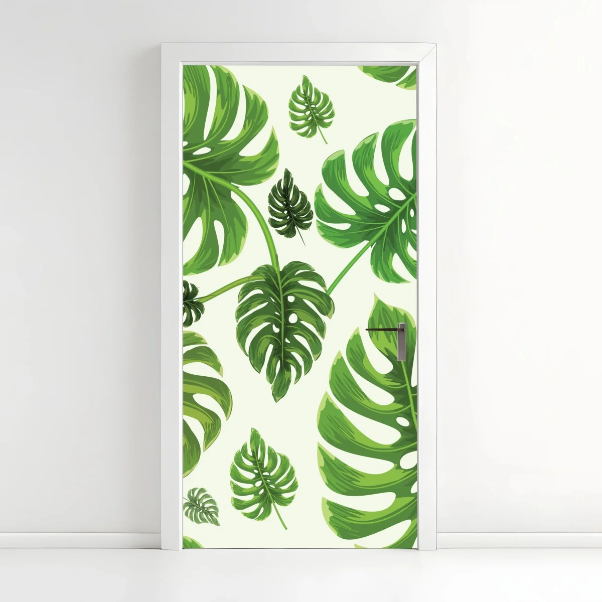 Sticker pour porte motif tropical de feuilles de monstera – Wallnifity® Sticker pour porte motif tropical de feuilles de monstera – Wallnifity®