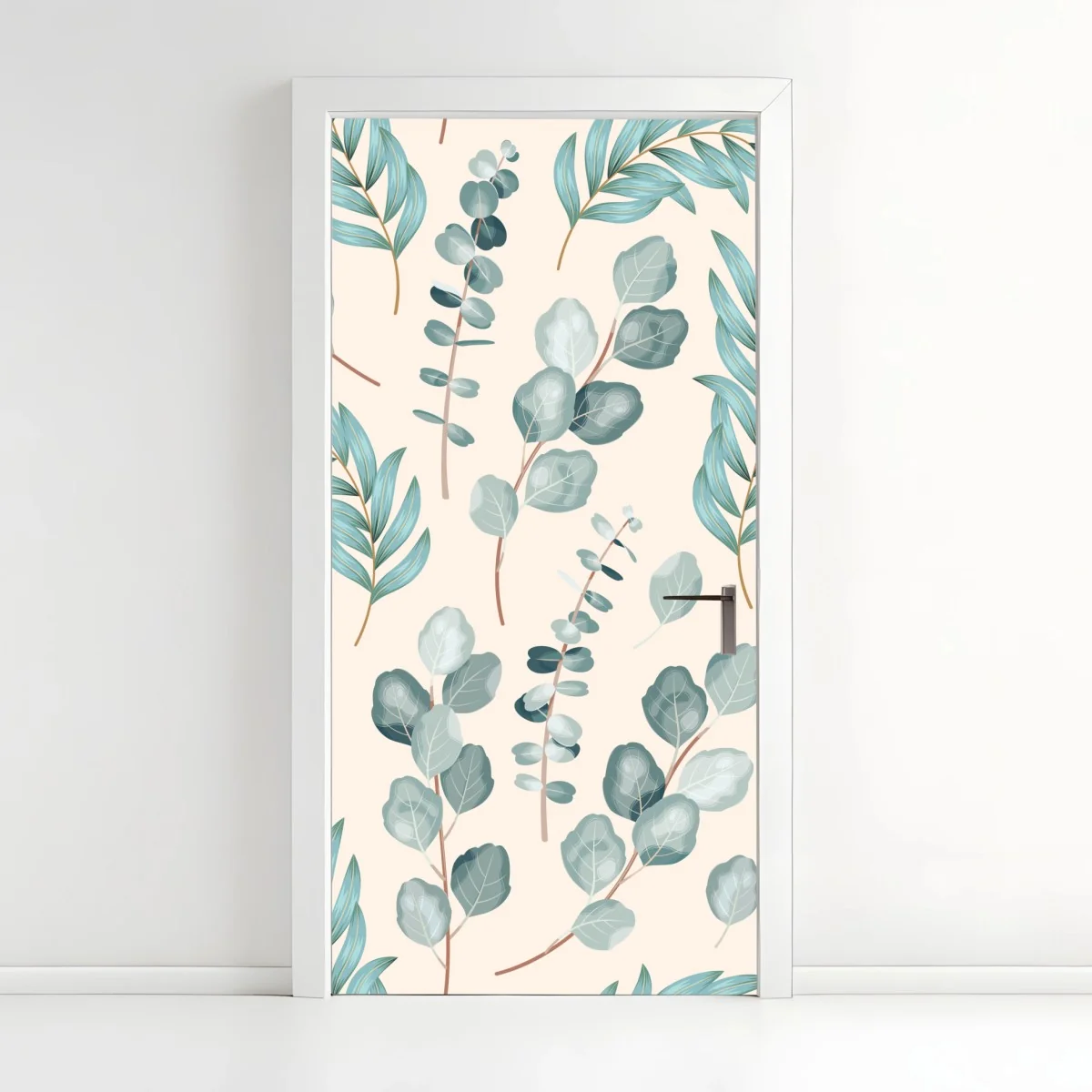 Sticker pour porte motif botanique eucalyptus bleu et vert – Wallnifity® Sticker pour porte motif botanique eucalyptus bleu et vert – Wallnifity®