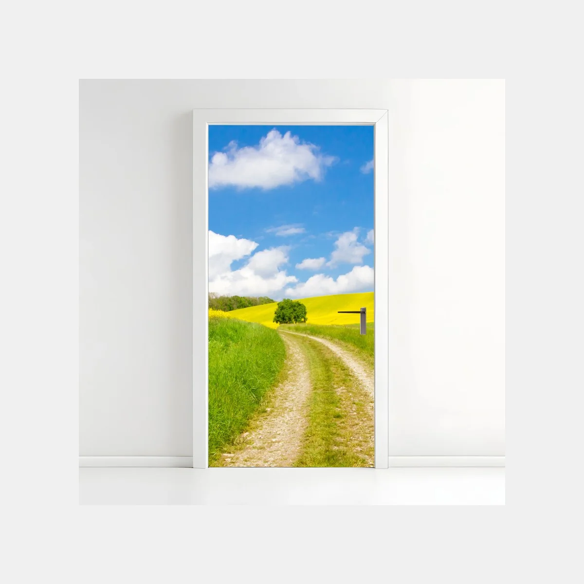 Sticker pour porte chemin champêtre et champs de colza – Wallnifity® Sticker pour porte chemin champêtre et champs de colza – Wallnifity®