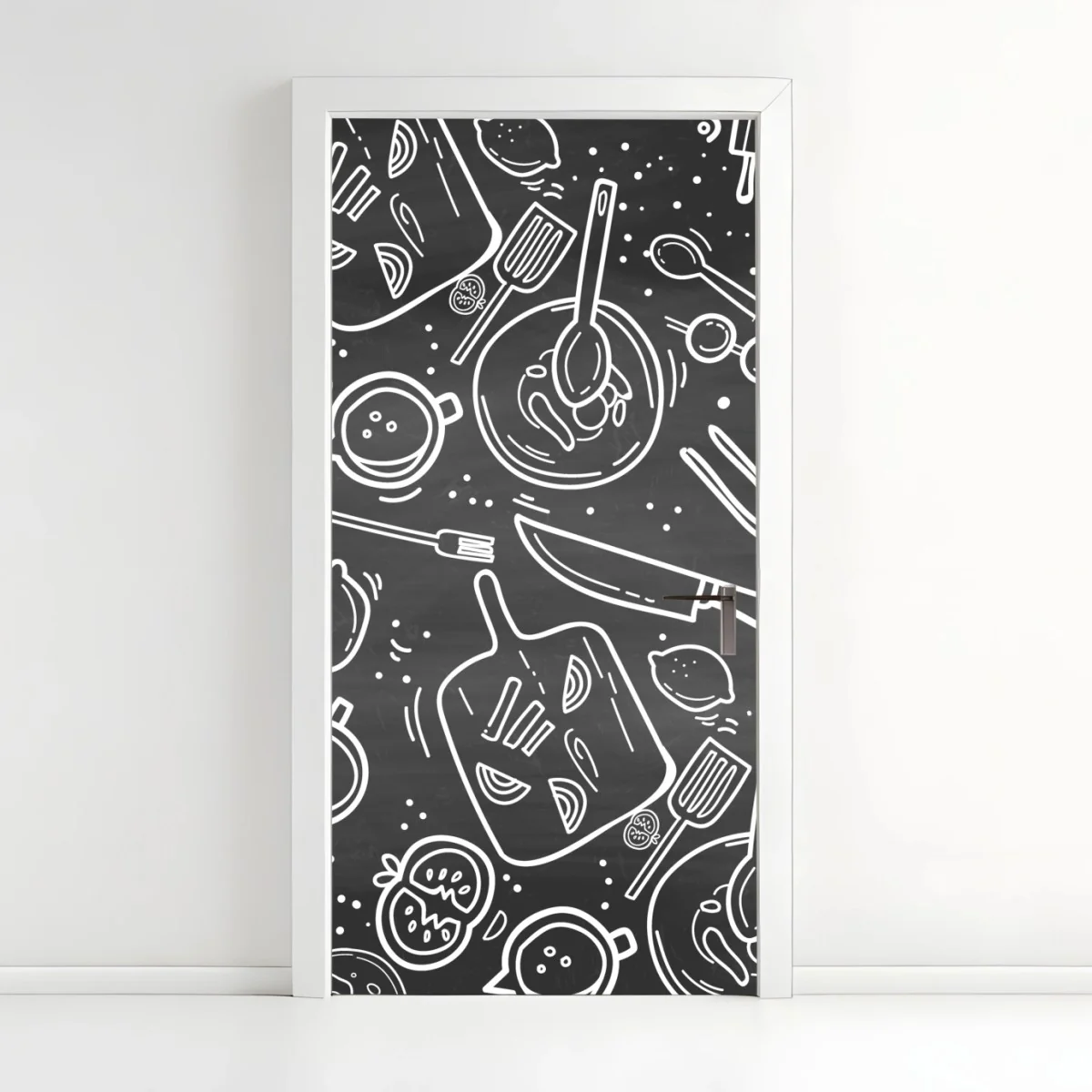 Sticker pour porte motif culinaire sur ardoise – Wallnifity® Sticker pour porte motif culinaire sur ardoise – Wallnifity®