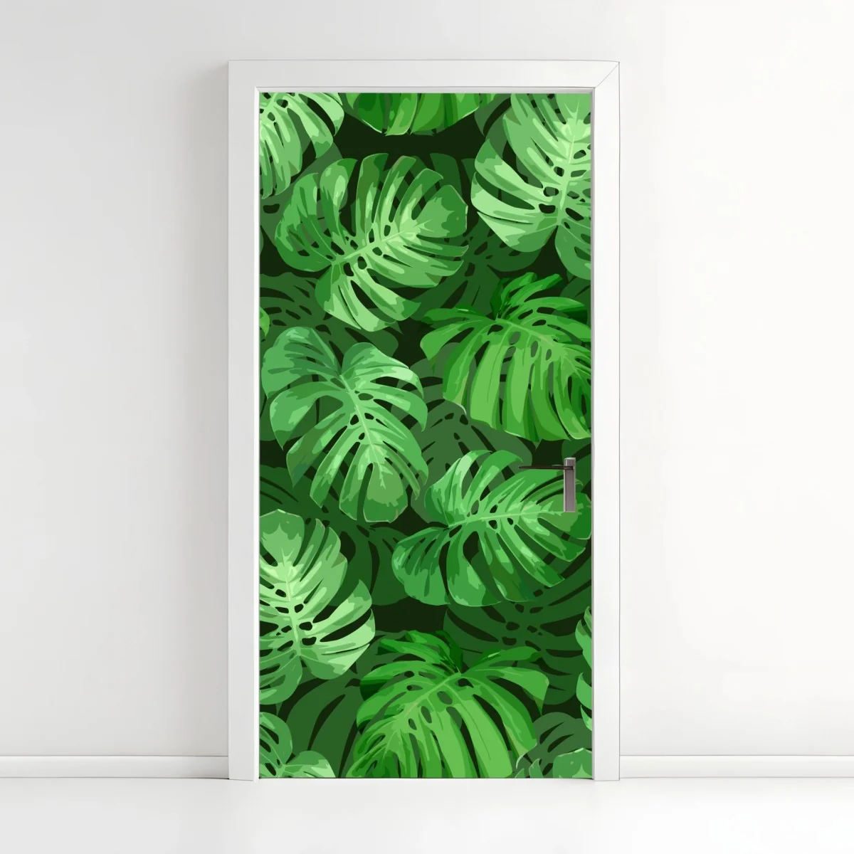 Sticker pour porte motif tropical de feuilles de monstera – Wallnifity® Sticker pour porte motif tropical de feuilles de monstera – Wallnifity®