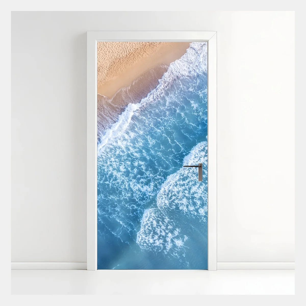 Sticker pour porte plage et vagues vues du ciel – Wallnifity® Sticker pour porte plage et vagues vues du ciel – Wallnifity®