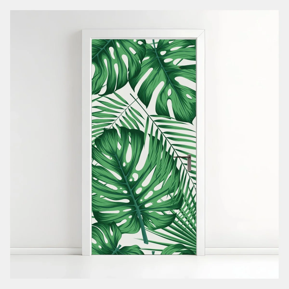Sticker pour porte motif feuillage tropical vert – Wallnifity® Sticker pour porte motif feuillage tropical vert – Wallnifity®