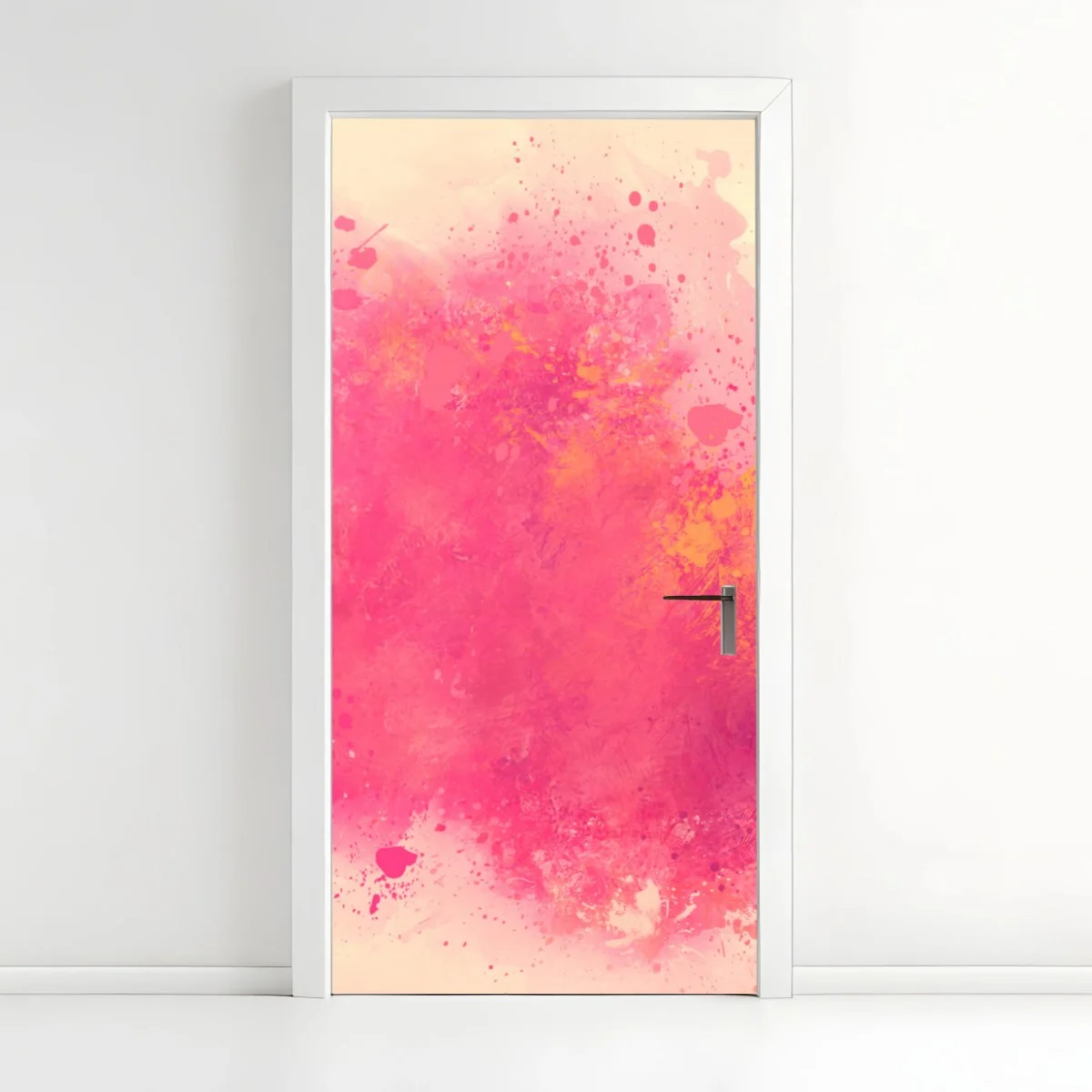 Sticker pour porte nuage abstrait rose et corail – Wallnifity® Sticker pour porte nuage abstrait rose et corail – Wallnifity®