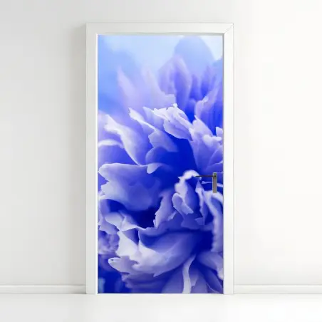 Sticker pour porte éclat floral bleu abstrait – Wallnifity®