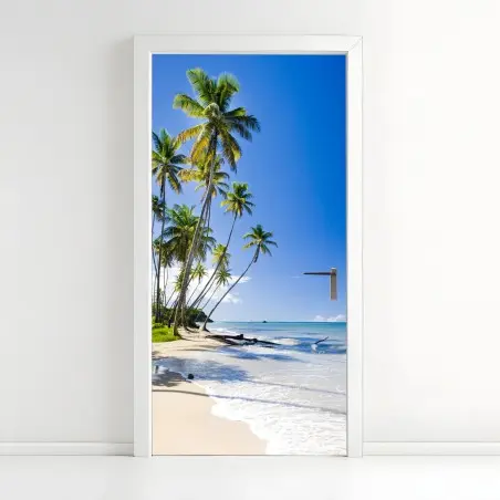 Sticker pour porte rêve tropical au bord de la mer – Wallnifity®