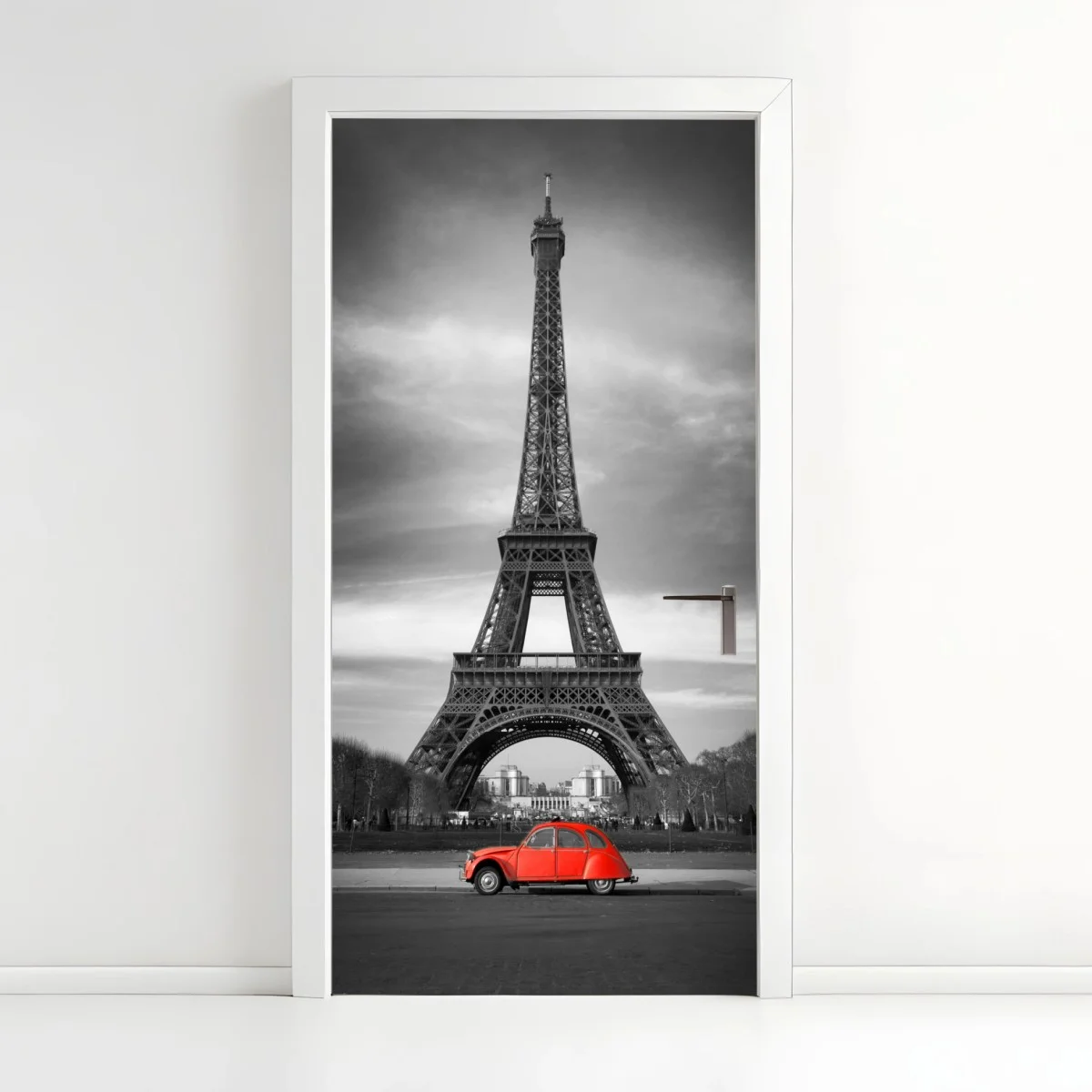 Sticker pour porte voiture rouge devant la Tour Eiffel – Wallnifity® Sticker pour porte voiture rouge devant la Tour Eiffel – Wallnifity®