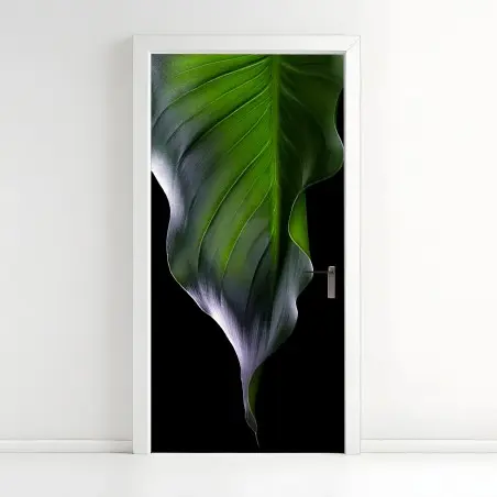 Sticker pour porte feuille verte élégante sur fond noir – Wallnifity®