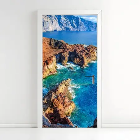 Sticker pour porte falaises volcaniques de Tenerife près de Punto Teno – Wallnifity®