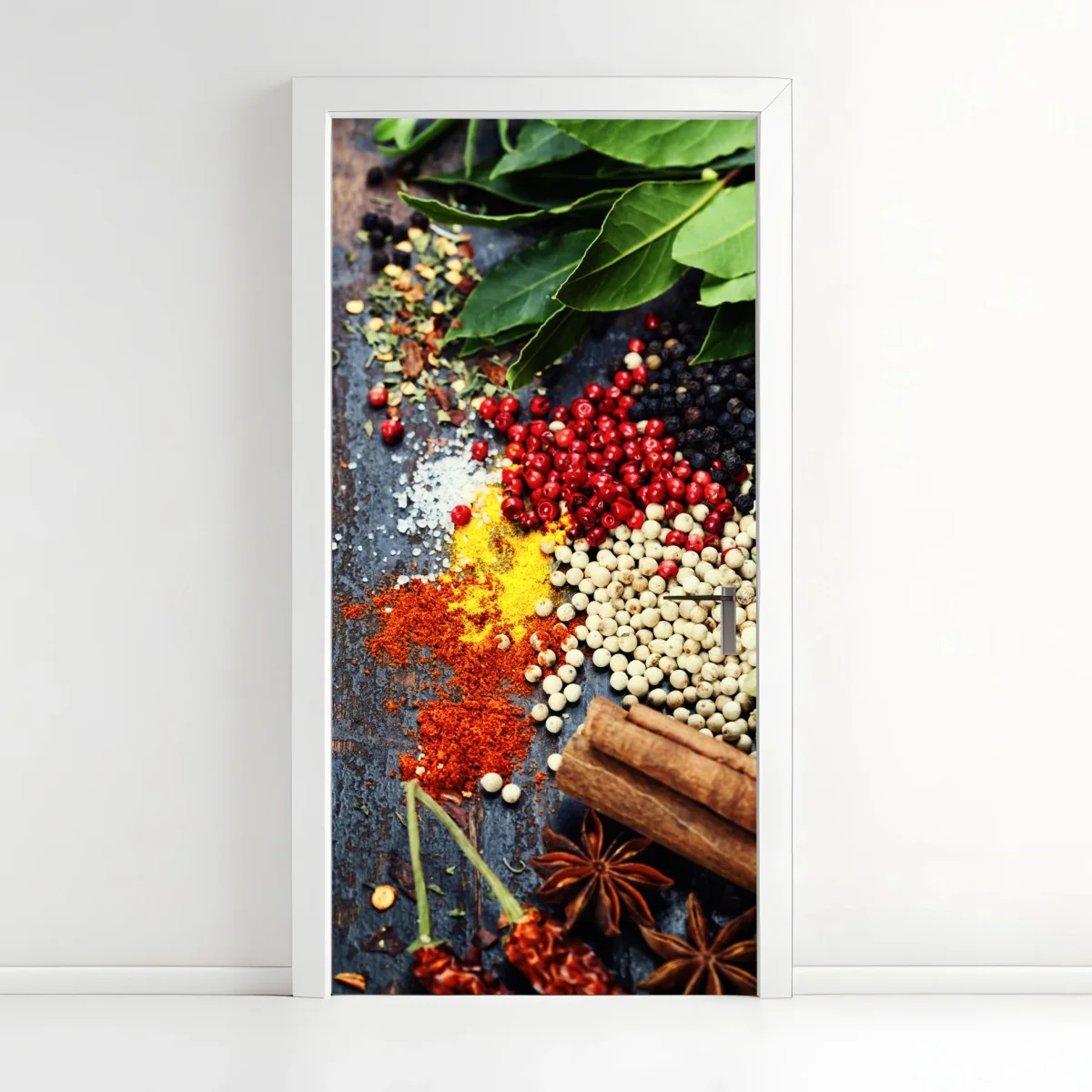 Sticker pour porte composition d'épices et herbes aromatiques – Wallnifity® Sticker pour porte composition d'épices et herbes aromatiques – Wallnifity®