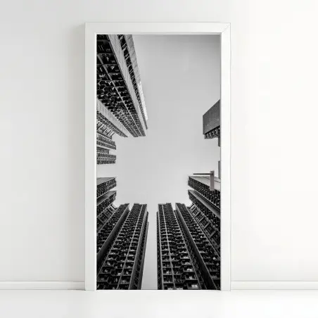 Sticker pour porte perspective urbaine verticale – Wallnifity®