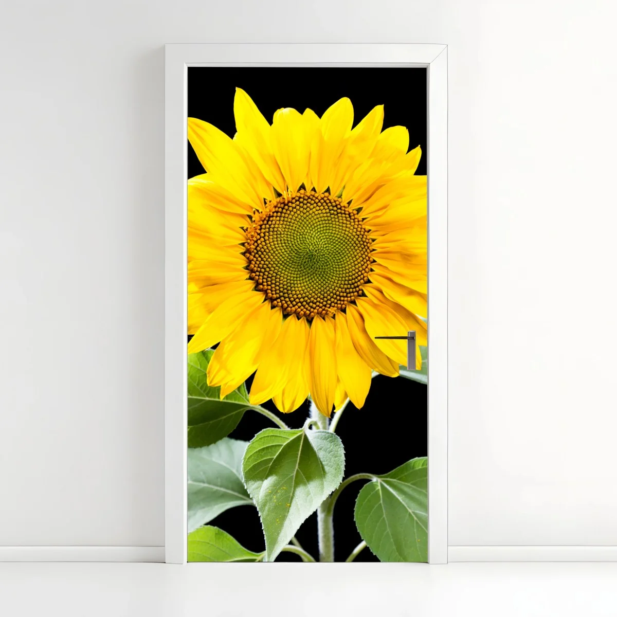 Sticker pour porte tournesol éclatant sur fond noir – Wallnifity® Sticker pour porte tournesol éclatant sur fond noir – Wallnifity®
