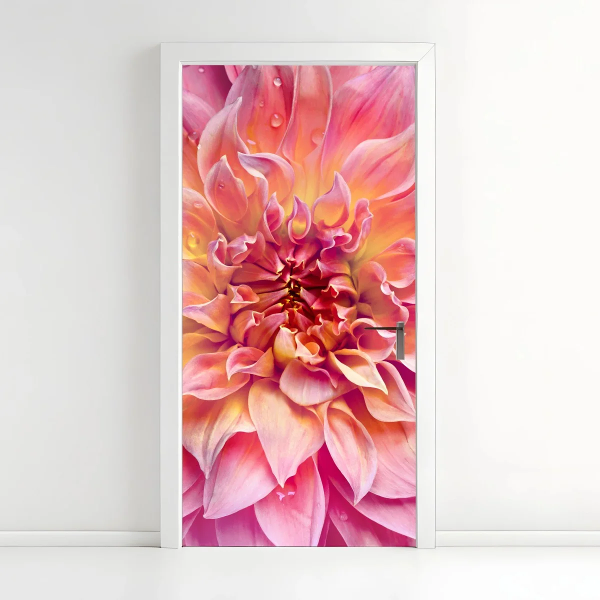 Sticker pour porte éclat floral rose et pêche – Wallnifity® Sticker pour porte éclat floral rose et pêche – Wallnifity®