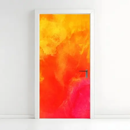 Sticker pour porte vibrance solaire abstraite – Wallnifity®