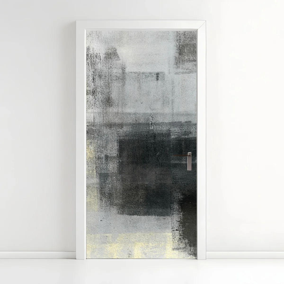Sticker pour porte abstraction urbaine en nuances de gris – Wallnifity® Sticker pour porte abstraction urbaine en nuances de gris – Wallnifity®
